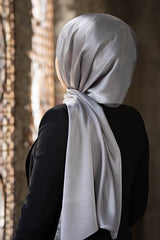 Jan Jan Grey Chiffon Shawl, Lightweight