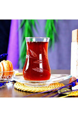 Ensemble de thé turc premium Decocia Nevasia - 6 personnes, 12 pièces