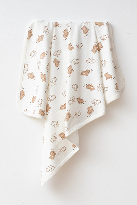 Sweat Bear Cotton Baby Blanket - Soft & Breathable 80x90 cm