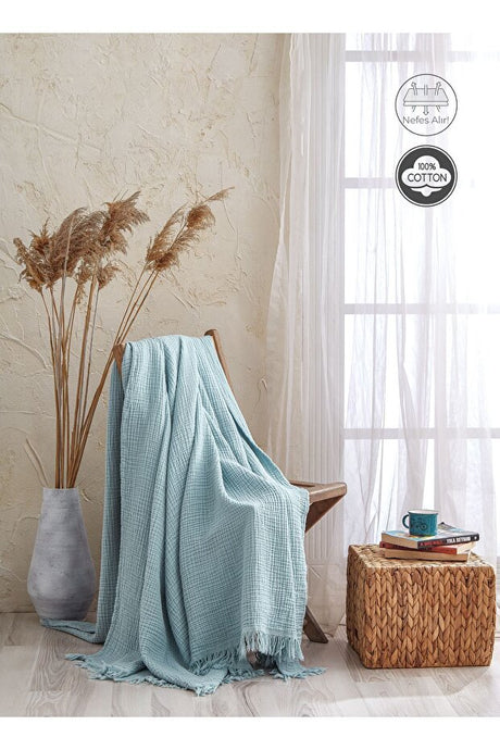 4-Layer Muslin Cotton Blanket - 200x220 cm Bedspread
