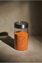 1100ml Borosilicate Glass Jar with Stainless Steel Lid