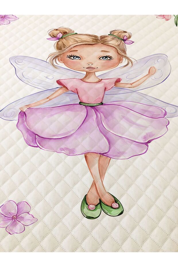 Princess Fairy Single Quilt Set - Soft Cotton-Polyester Blend