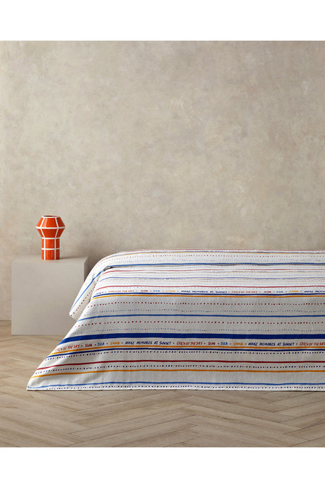 Coastal Stripe Double Cotton Bedspread - Vibrant Comfort
