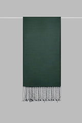 Silky Plain Color Shawl - Emerald Green