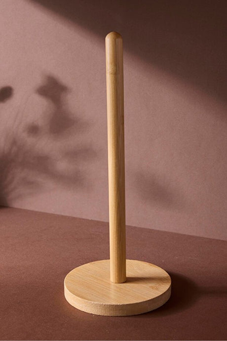 Bamboo Paper Towel Holder - Round Base Design