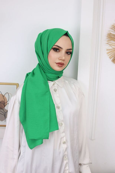 Women's Cotton Jazz Shawl - Benetton Green