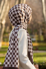 Medina Silk Shawl - Modern Geometric Pattern