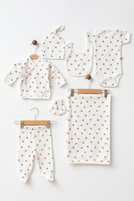 Newborn 7-Piece 'I Love Mom & Dad' 100% Cotton Hospital Exit Set