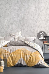 Aden Ranforce Single Duvet Cover Set - 100% Cotton Grey