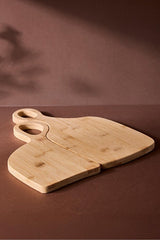 Bamboo Cutting & Serving Board Set - 2 Piece with Ergonomic Handles