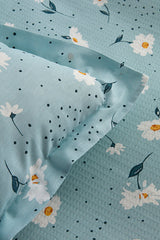 Daisy 100% Cotton Double Pique Bedding Set - Mint