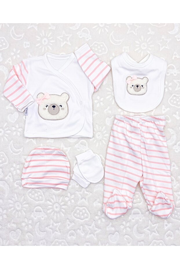 Girl Newborn Bear-Themed 5-Piece Hospital Exit Set