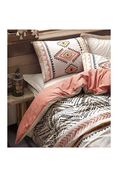 Ethnic Double Duvet Cover Set - 100% Cotton, 200x220cm