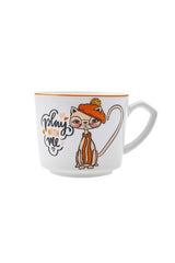 Fancy Cat 2-Person Porcelain Coffee Cup Set - 80ml