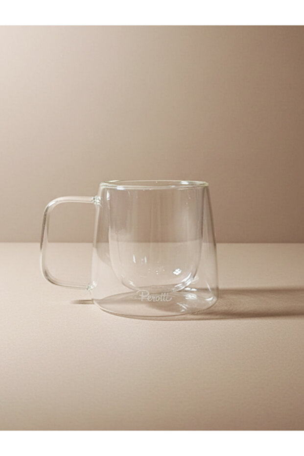 Double-Walled Glass Mug - 250ml Insulated Coffee & Tea Cup