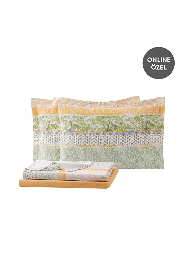 Blair Double Pique Set - Tropical Leaf Design, 100% Cotton