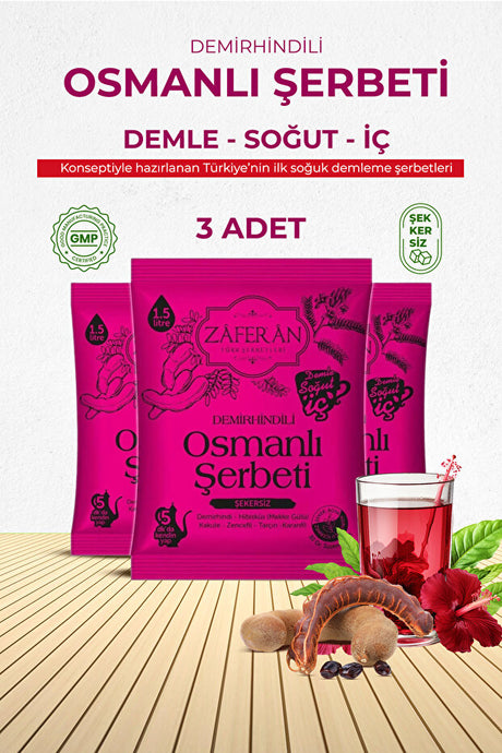 Demirhindi Ottoman Sherbet Infusion - Sugar-Free, Makes 3x1.5L