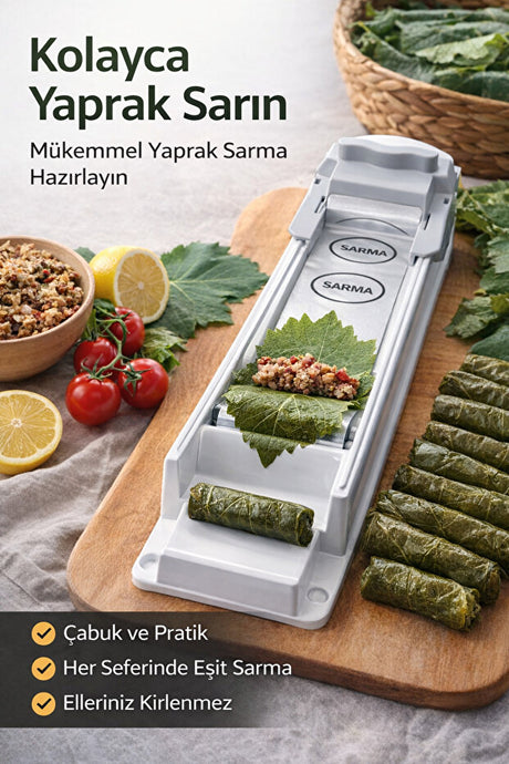 3-Stage Adjustable Grape Leaf Rolling Machine - Practical Dolma Maker