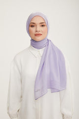 Shimmering Logo Detail Shawl - Lilac