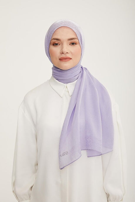 Shimmering Logo Detail Shawl - Lilac