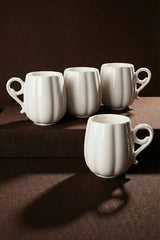 Pure Pumpkin Design Porcelain Mug Set - 230ml x 4