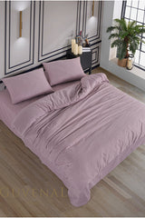 Deluxe Double Cotton Satin Duvet Cover Set - 4 Piece