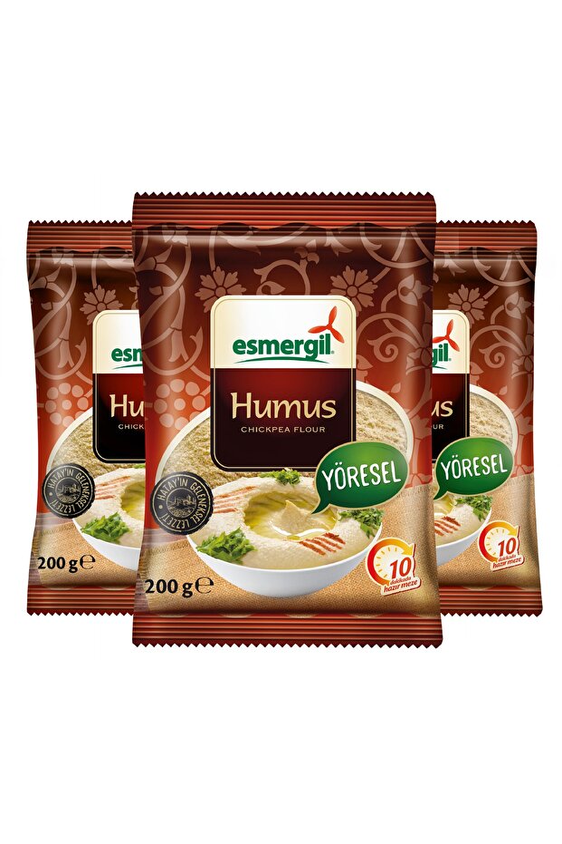Hummus Chickpea Flour - 3-Pack, Traditional Taste, Ready in 10 Mins
