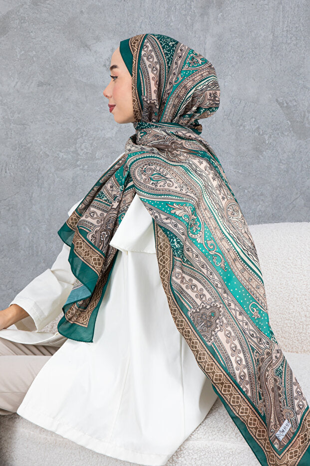 Retro Ethnic Pattern Cotton Scarf - Soft & High Quality