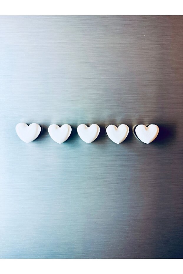5-Piece Decorative Heart Magnets for Refrigerator - Stay Positive