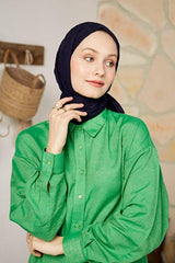 Bamboo Navy Shawl - Wrinkle-Free & Lightweight