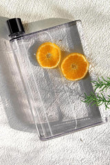 A5 Flat Memo Water Bottle - 450ml BPA-Free Tritan, Notebook Design