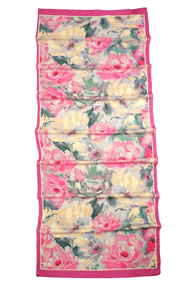 Bamboo Crush Digital Schal mit lebhaftem Blumenmuster