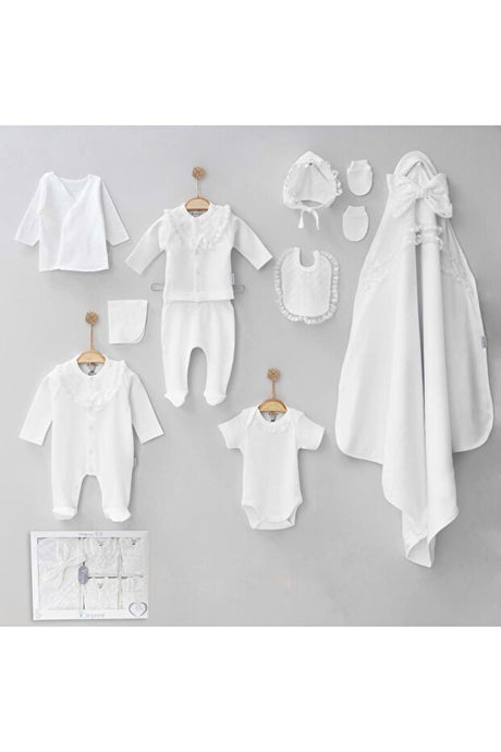 Organic Newborn Hospital Exit Set - 10-Piece Lace Design