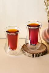 Double-Walled Borosilicate Glass Tea Cups - Set of 2, 150ml Each