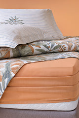 Amy Double Pique Bedding Set - 100% Cotton Tropical Orange