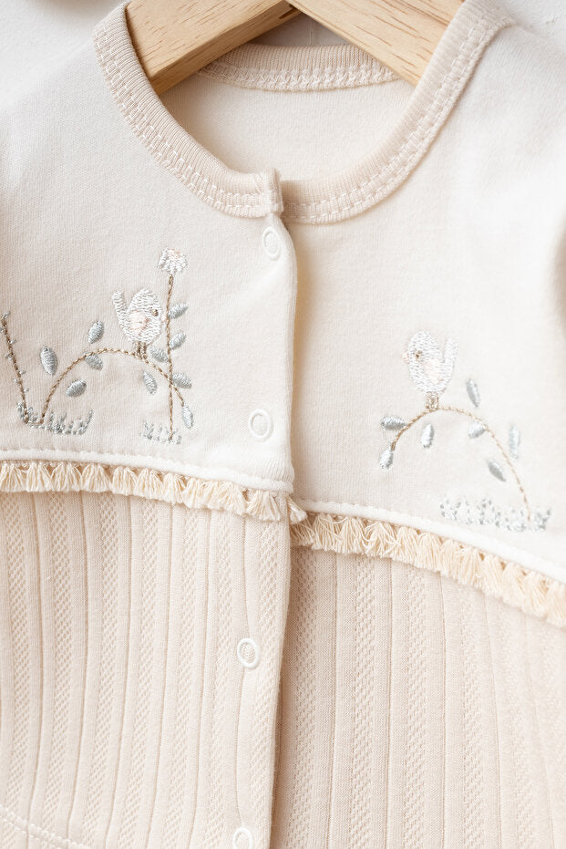 Ensemble de sortie de maternité pour nouveau-né, brodé à motif floral, 10 pièces, 0-3 mois