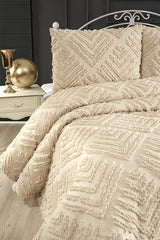 Double Size 3-Piece Cotton Pike Set - Beige