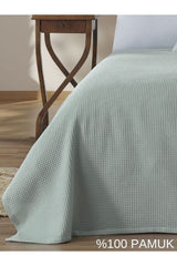 Double Waffle Bedspread - 100% Organic Cotton, 200x230cm
