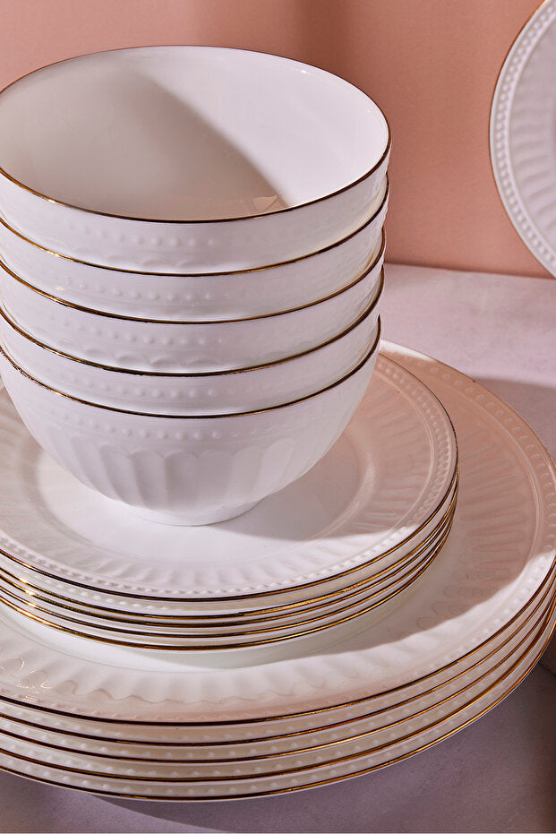 Roma Opal Dinnerware Set - 18 Pieces for 6 People