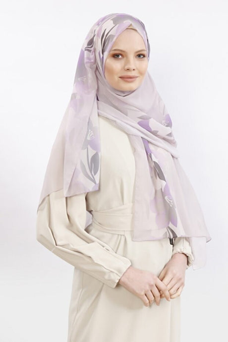 Roseum Gradient Chiffon Shawl - Elegant Lilyum Design