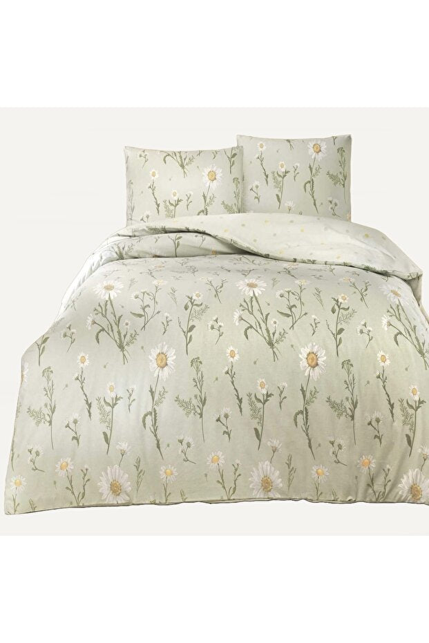 Laurel Green Double Duvet Cover Set - 200x220 cm
