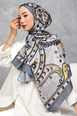 Silk Voile Scarf - Elegant Pattern