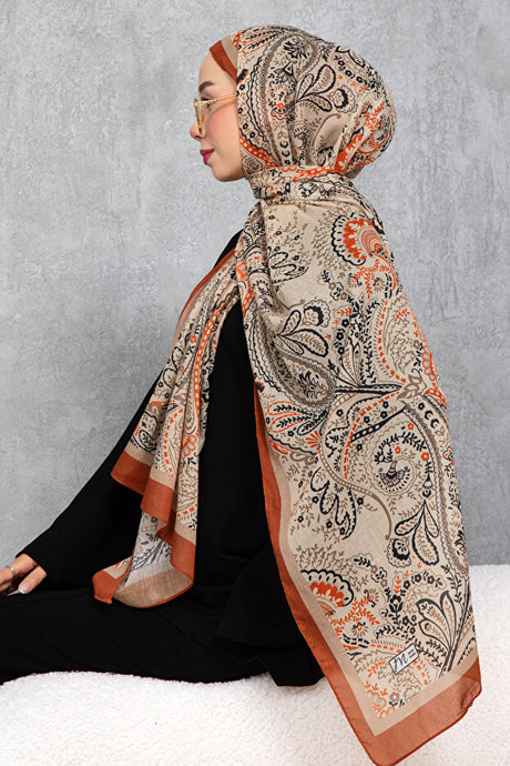 Retro Ethnic Pattern Cotton Shawl - Soft & Stylish