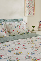Dina 100% Cotton Double Duvet Cover Set - Multicolor Floral