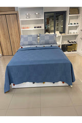 Double Size Pom-Pom Cotton Pike Set - Indigo Boxed