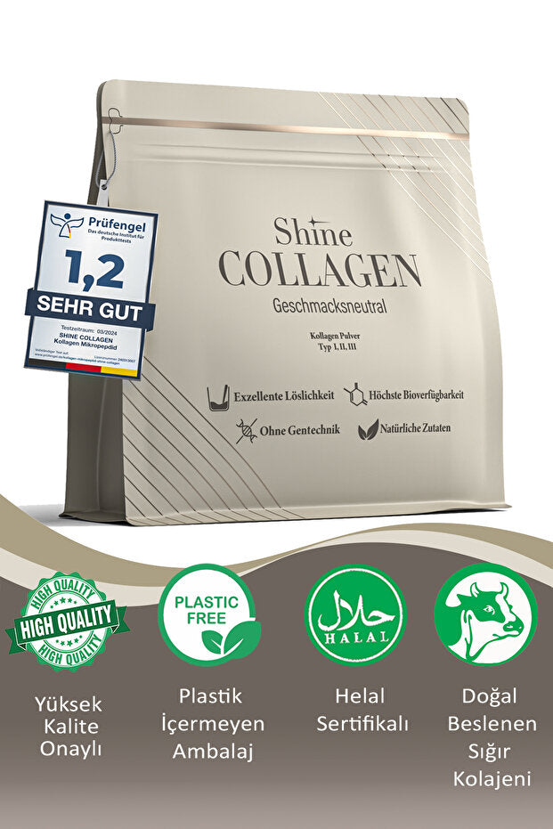 Typ 1, 2, 3 Kollagenpulver - 300g unaromatisiert, doppelt hydrolysiert
