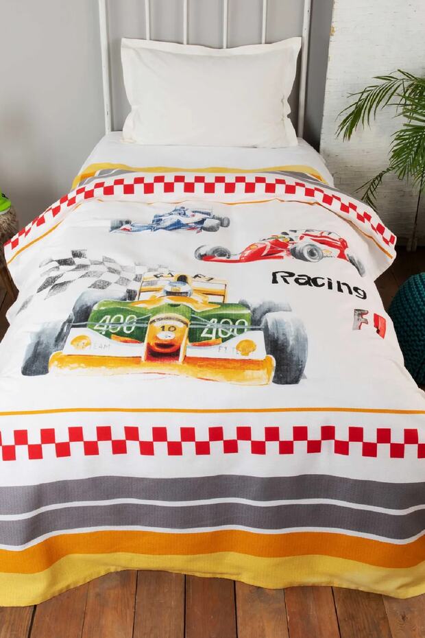 Young Formula 100% Cotton Single Pique Bed Cover
