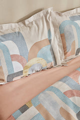 Sava 100% Cotton Single Duvet Cover Set - Modern Abstract Design
