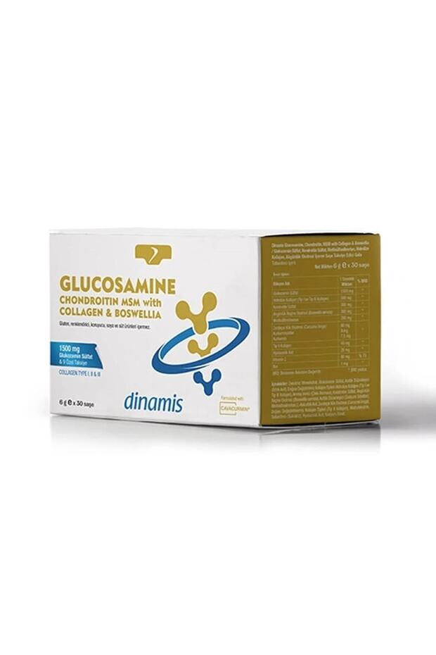 Glucosamine Chondroitin MSM Collagen Boswellia - 30 Sachets for Joint Health