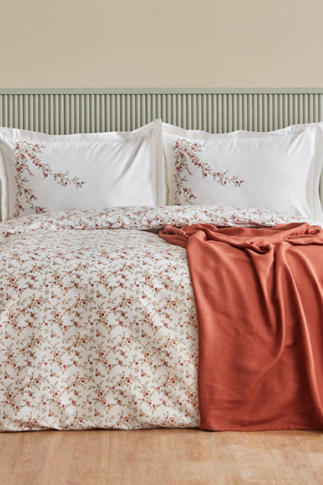100% Cotton Double Duvet Cover Set with Pique Blanket